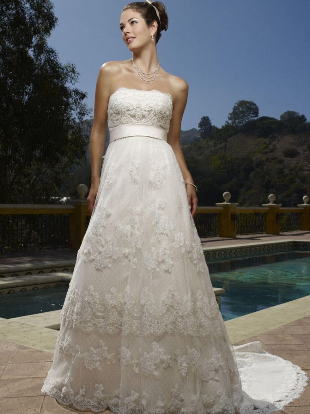 Casablanca Style 1900 Champagne Wedding Dress - Picture 13 of 15
